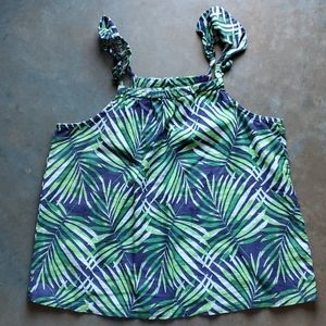 3 for $10 Old Navy Palm 🌴  texture Top Ruffle Strap size xl/14